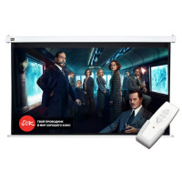 Экран Cinema S'OK SCPSM-221x125FG Pro 100'' 16:9 настенно-потолочный, моторизованный, Fiberglass, белый корпус, ED 15см