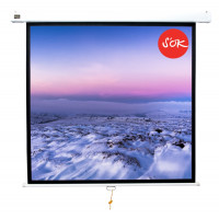 Экран Cinema S'OK SCPSW-127x127 71'' 1:1 настенно-потолочный, ручной, Matt White, белый корпус