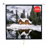 Экран Cinema S'OK SCPSW-150x150 84'' 1:1 настенно-потолочный, ручной, Matt White, белый корпус
