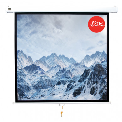 Экран Cinema S'OK SCPSW-158x158 88'' 1:1 настенно-потолочный, ручной, Matt White, белый корпус