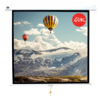 Экран Cinema S'OK SCPSW-220x220 123'' 1:1 настенно-потолочный, ручной, Matt White, белый корпус