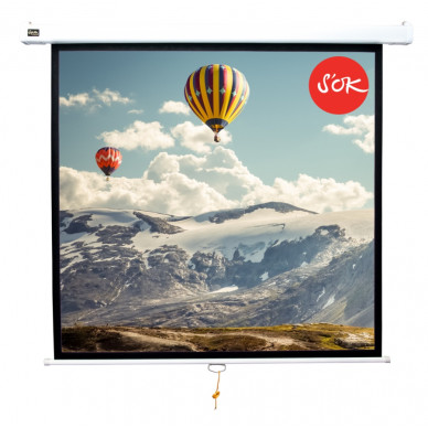 Экран Cinema S'OK SCPSW-220x220 123'' 1:1 настенно-потолочный, ручной, Matt White, белый корпус